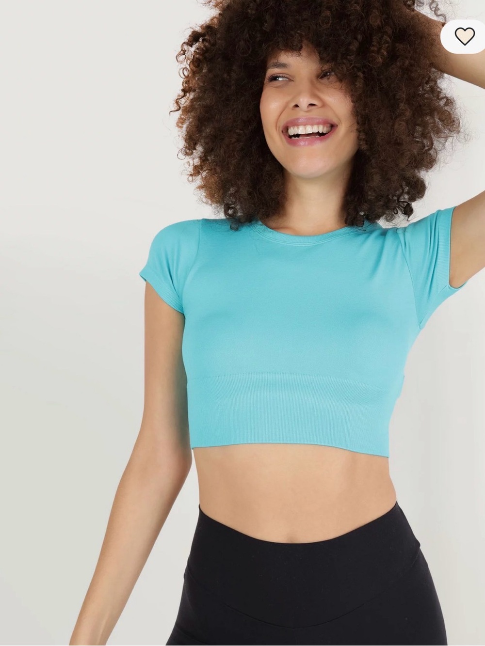 OFFLINE By Aerie Sidewalk Seamless Cropped T-Shirt in Barbados